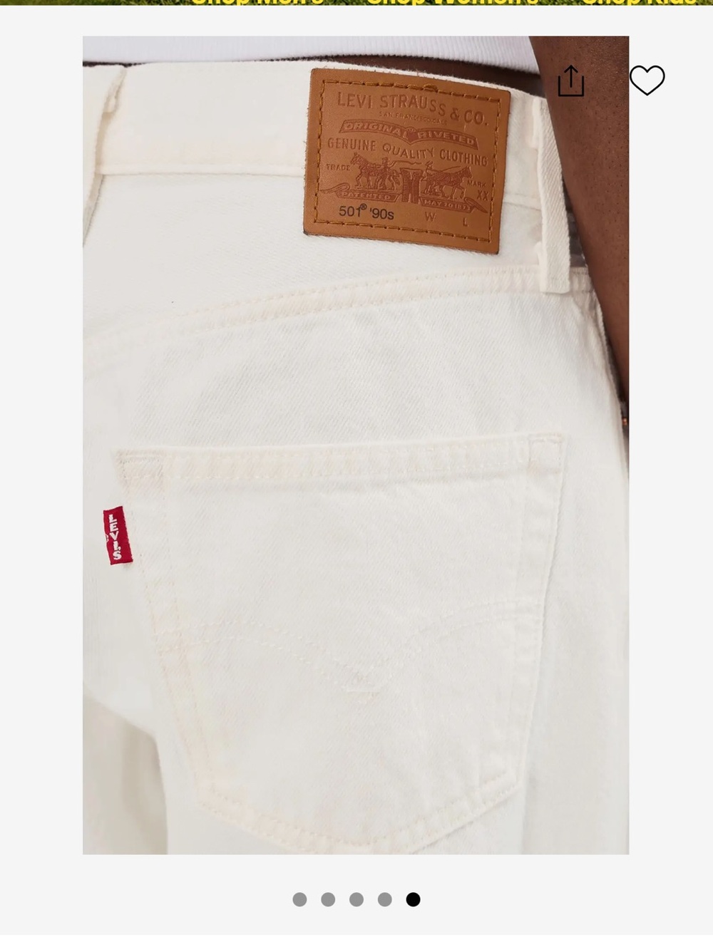 Levi's 501 90s ankle jeans white - Picture 4 of 5